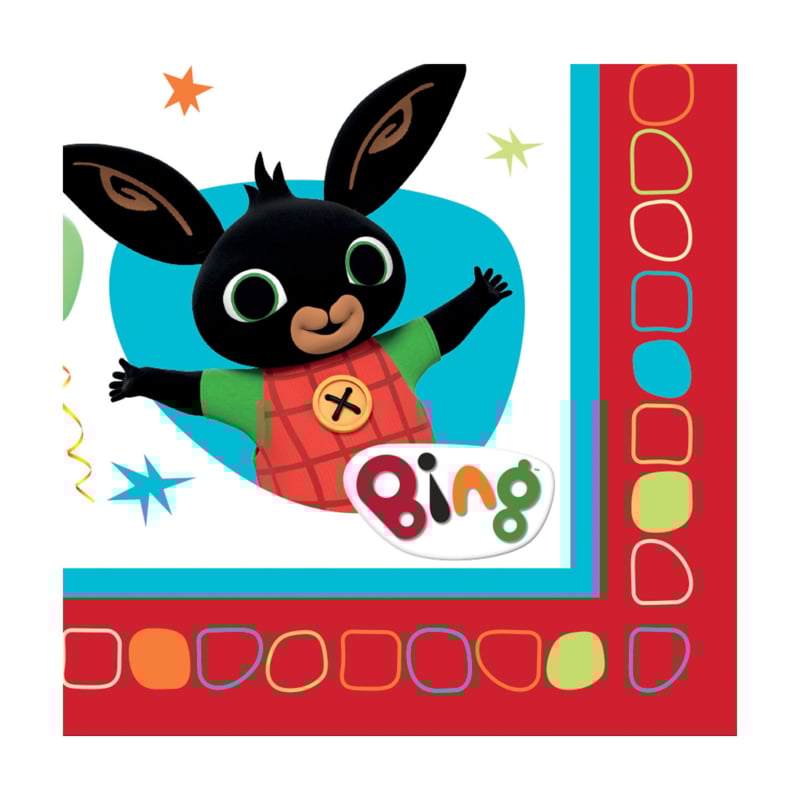 Bing servetten 32,7 x 32,7 cm. 16 st.