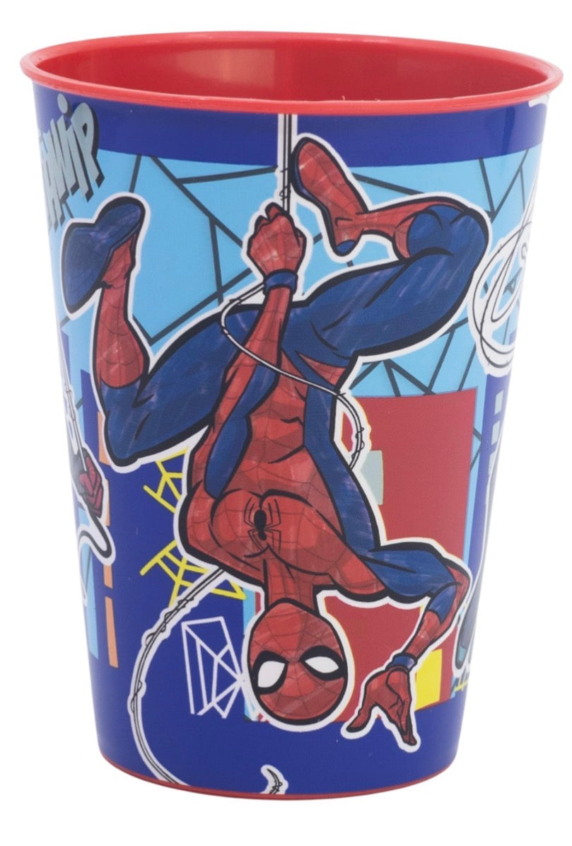 Spiderman traktatie herbruikbare beker (met sticker naar keuze)