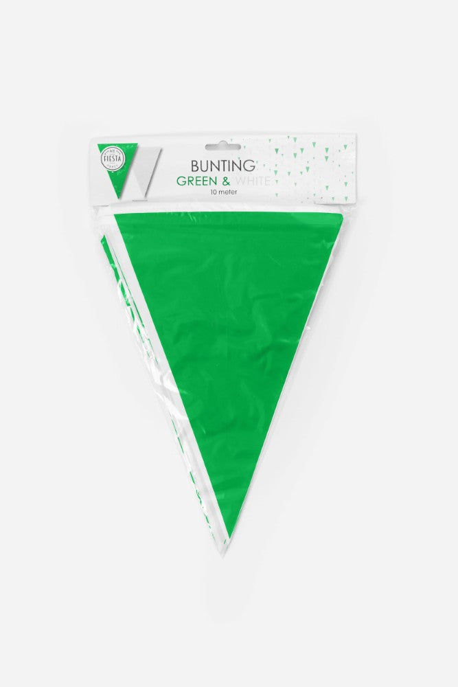 PE Vlaggenlijn groen & wit(10 m) groen/wit