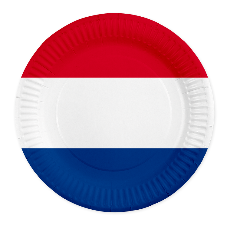Papieren borden Nederland 23 cm – 8 stuks – WK 2026