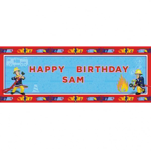Brandweerman Sam personalised banner
