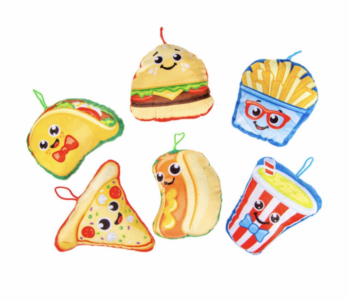 Fast Food Knuffel traktatie (met sticker naar keuze)
