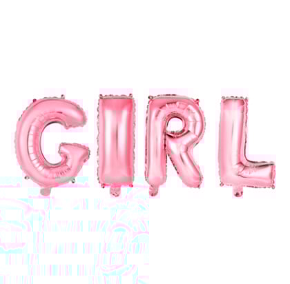 Ballonnen girl roze