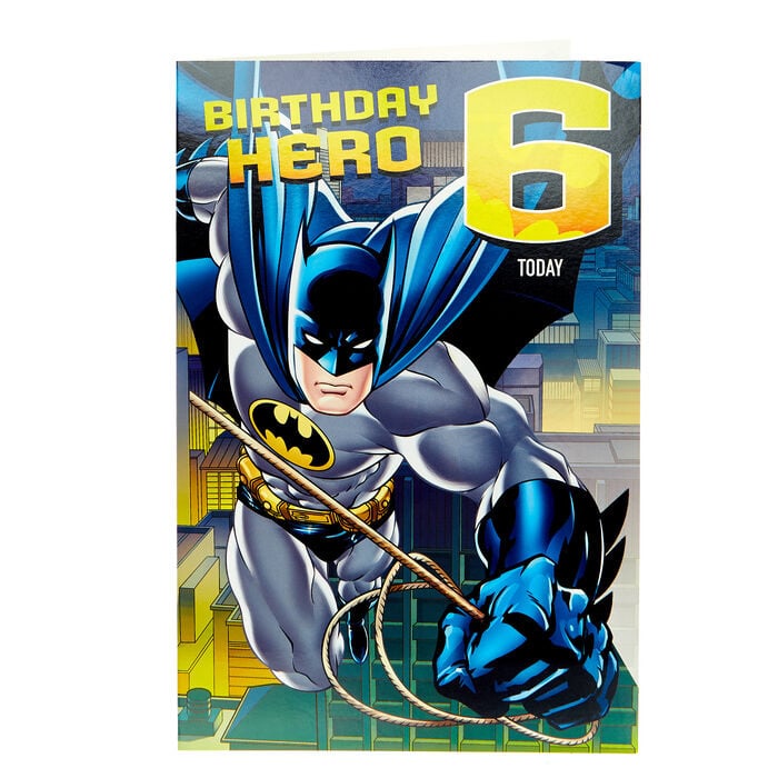 Batman verjaardagskaart 7 jaar