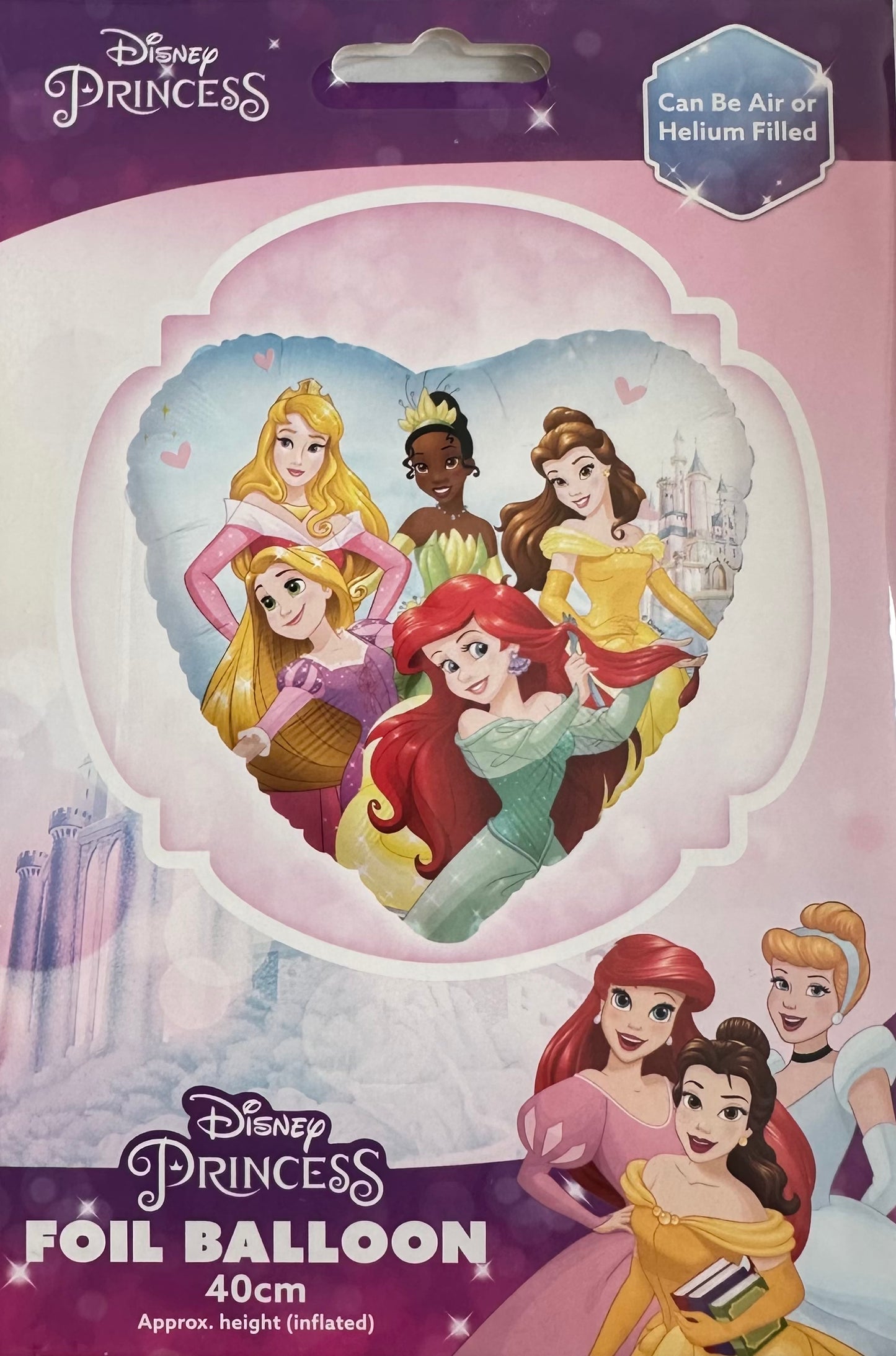 Disney princess folieballon 40cm (lucht of helium)