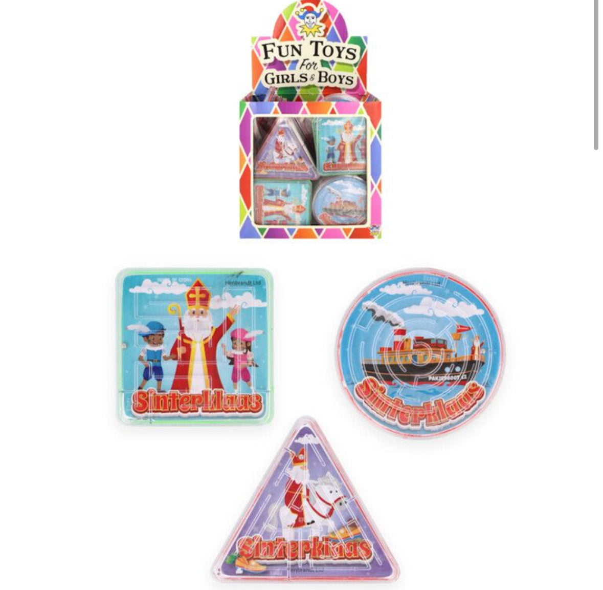 Sinterklaas (schoen)cadeautje / traktatie (met sticker naar keuze)