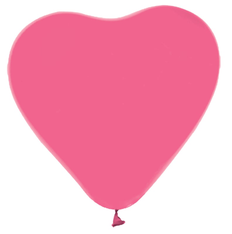 Hartjes ballon roze