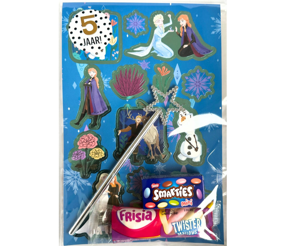 Frozen traktatie met toverstaf (met sticker naar keuze)