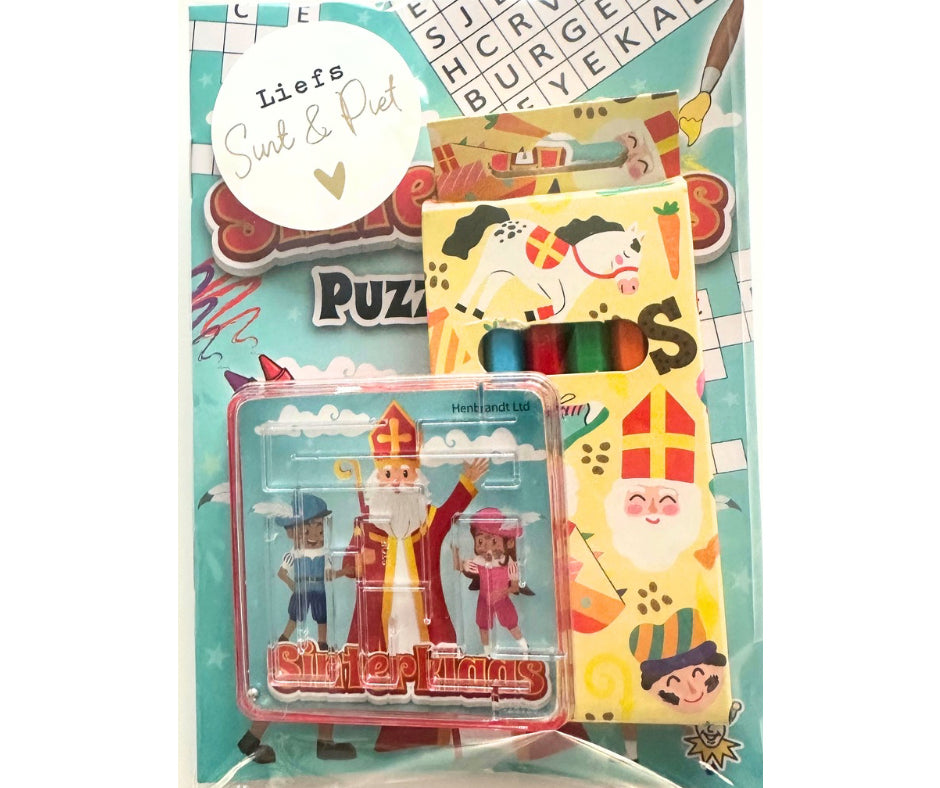 Sinterklaas (schoen)cadeautje / traktatie (met sticker naar keuze)