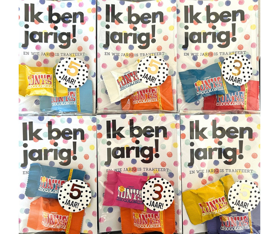 Juf en meester traktatie (met sticker naar keuze)