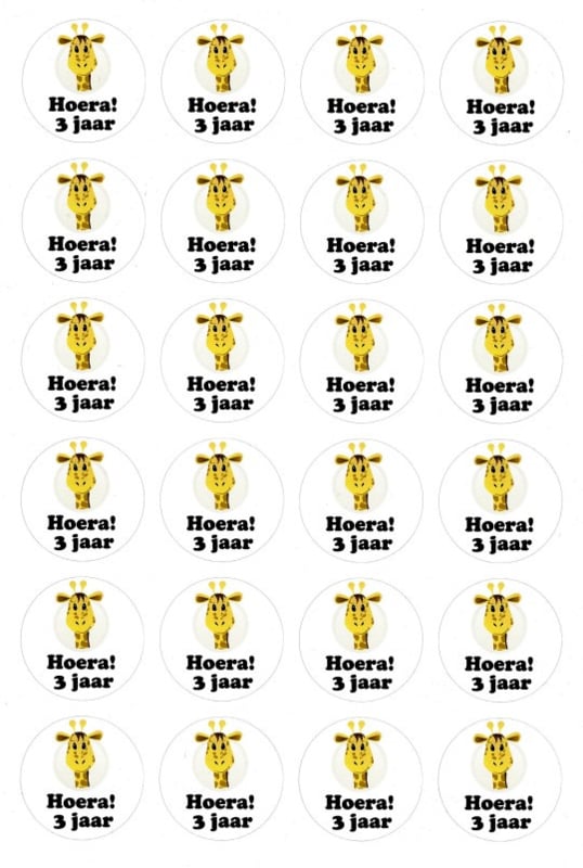 Traktatiestickers giraffe