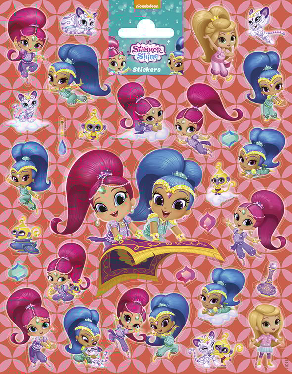 Shimmer and Shine stickervel 16 x 20 cm.