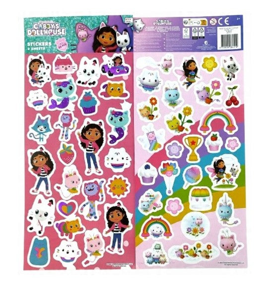 Gabby's Dollhouse stickervellen (2 vellen, 50 stickers)