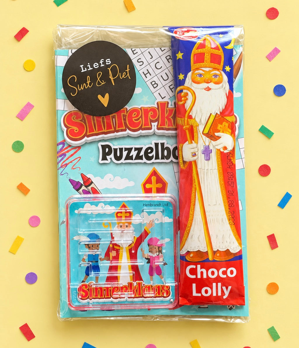 Sinterklaas (schoen)cadeautje / traktatie 2 (met sticker naar keuze)