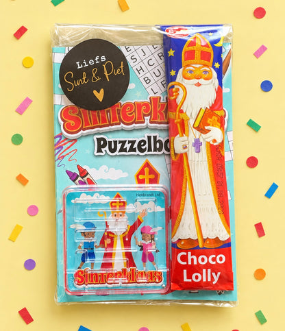 Sinterklaas (schoen)cadeautje / traktatie 2 (met sticker naar keuze)