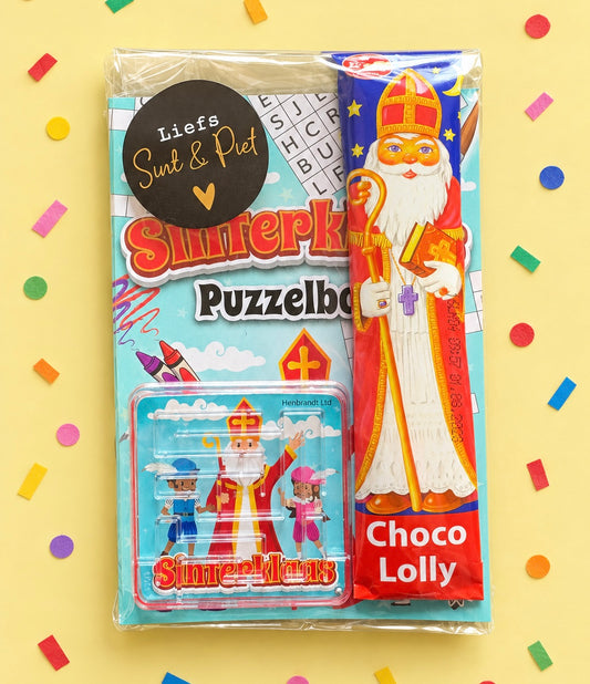 Sinterklaas (schoen)cadeautje / traktatie 2 (met sticker naar keuze)
