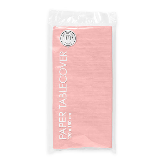 Papieren tafelkleed roze (120x180cm)