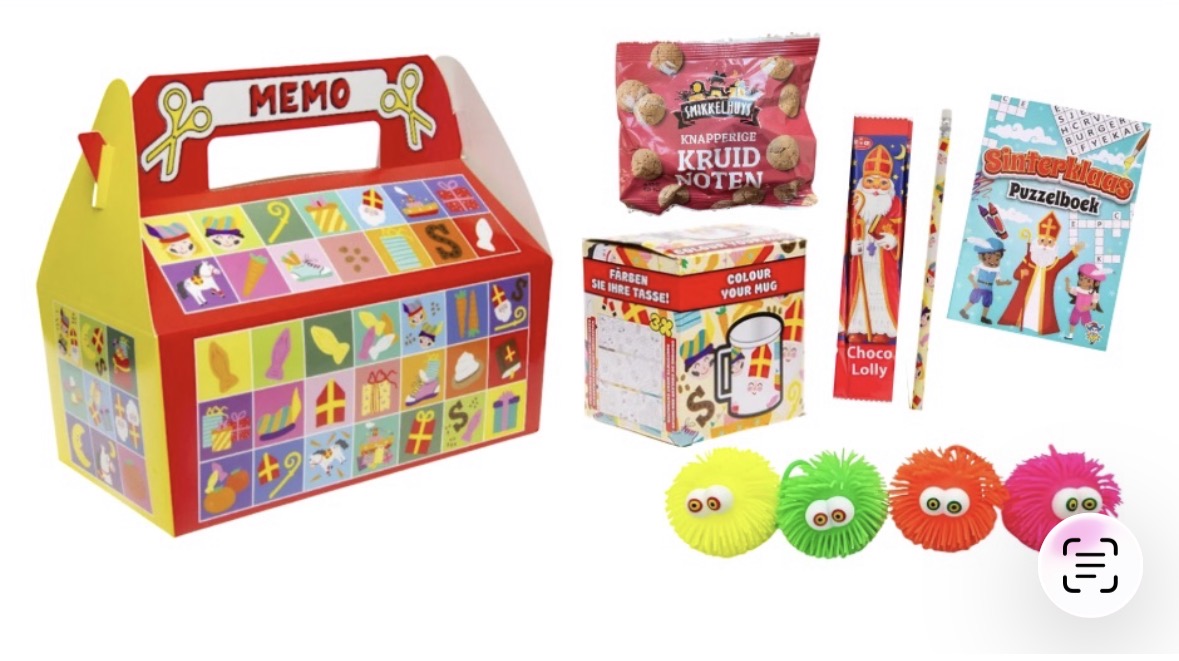 Sinterklaas surprise box (met sticker naar keuze) - pre order