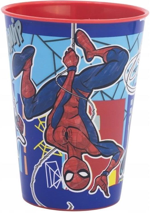 Spiderman traktatie herbruikbare beker (met sticker naar keuze)