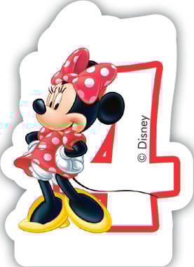 Disney Minnie Mouse 4e verjaardagskaars