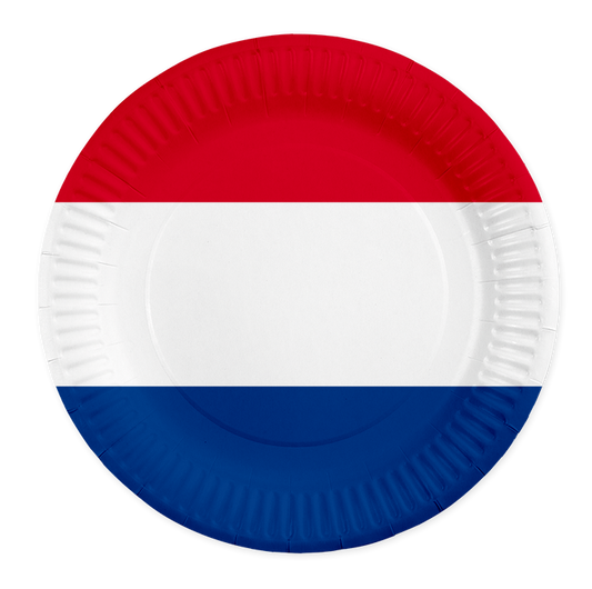 Papieren borden Nederland 23 cm – 8 stuks – WK 2026