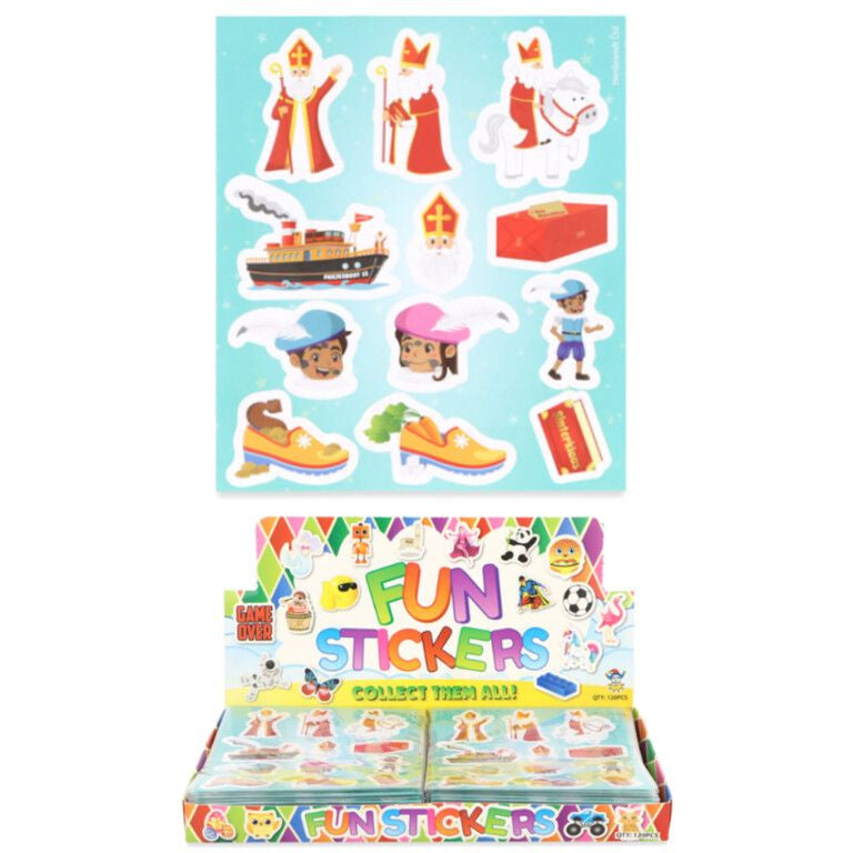 Sinterklaas puzzelboekje (schoen)cadeautje / traktatie (met sticker naar keuze)
