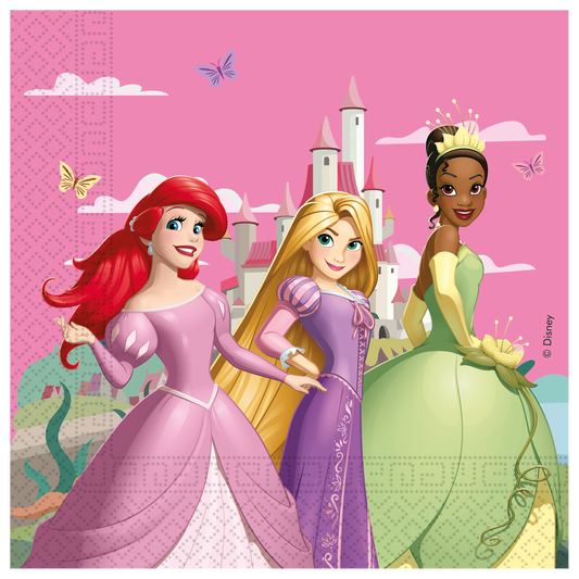 Disney Princess papieren servetten 33x33 cm – 20 stuks – FSC-gecertificeerd
