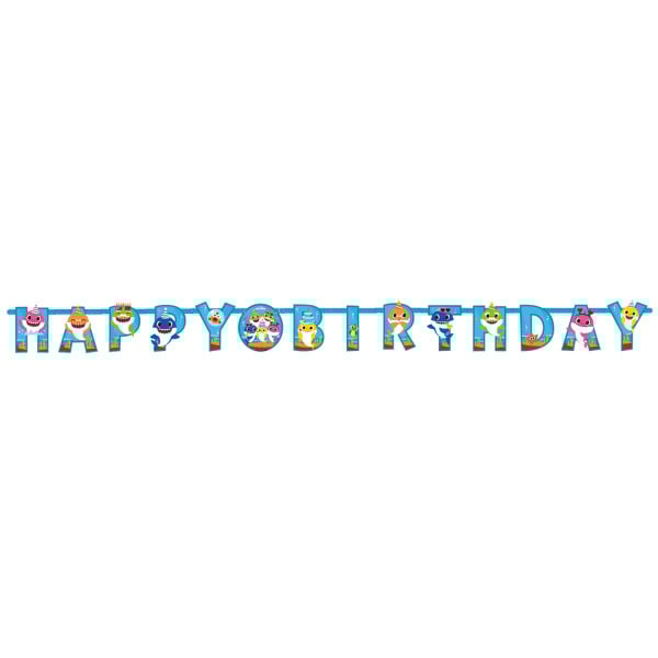 Baby Shark Happy Birthday slinger