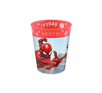 Spiderman traktatie herbruikbare beker (met sticker naar keuze)