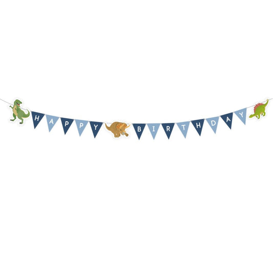 Dino verjaardag slinger Happy Birthday