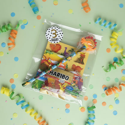 Dino traktatie -groot- goudbeertjes (met sticker naar keuze)