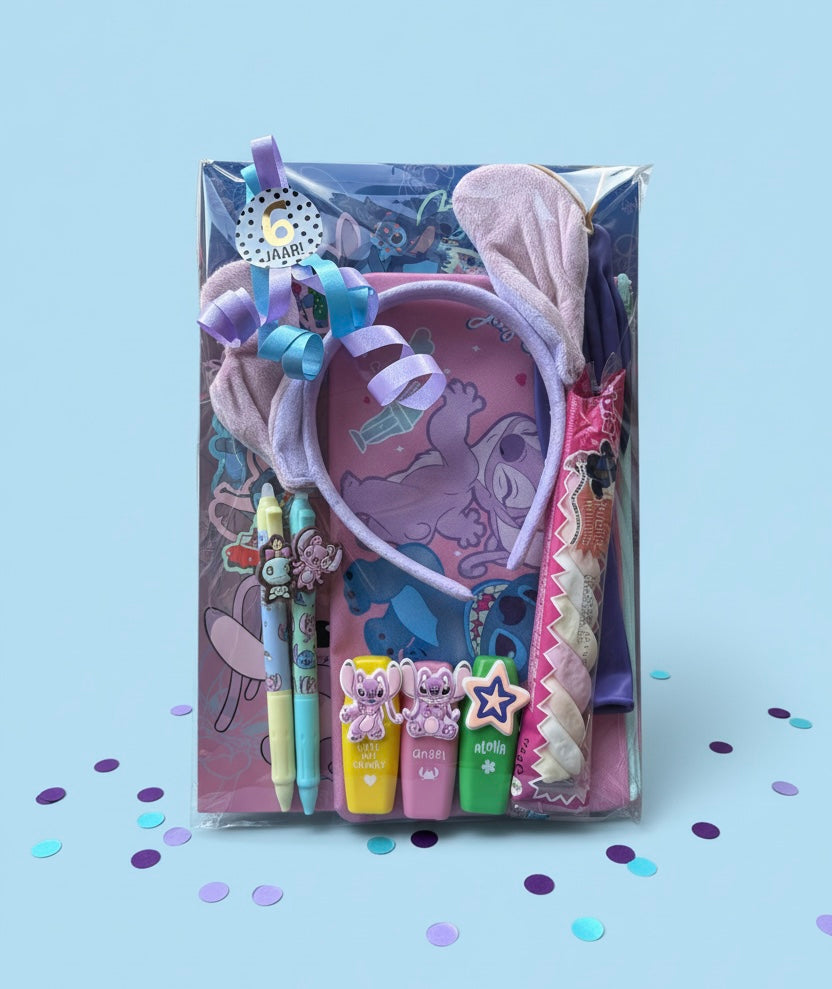 XL traktatie Stitch & Angel (met sticker naar keuze)