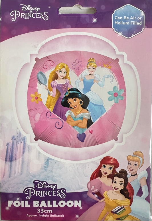 Disney princess folieballon 33cm (lucht of helium)