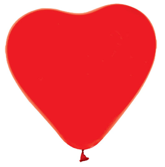 Hartjes ballon rood