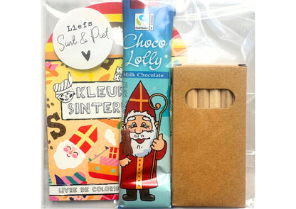 Sinterklaas (schoen)cadeautje / traktatie (met sticker naar keuze)