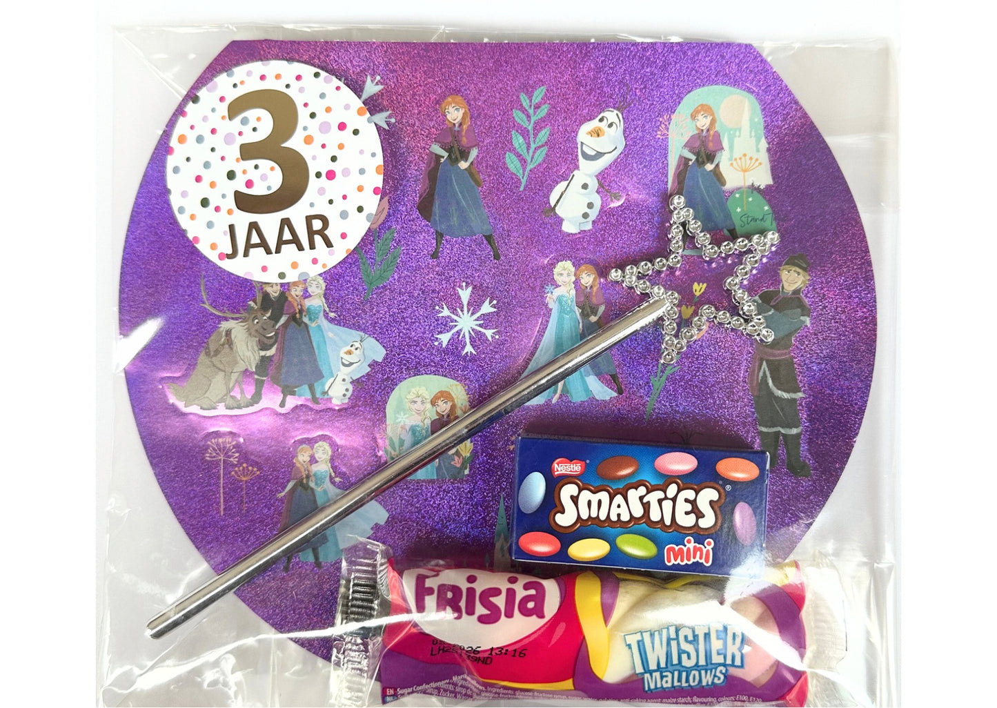 Frozen traktatie met toverstaf (met sticker naar keuze)