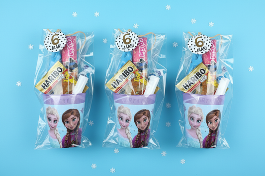 Frozen traktatie herbruikbare beker (met sticker naar keuze)