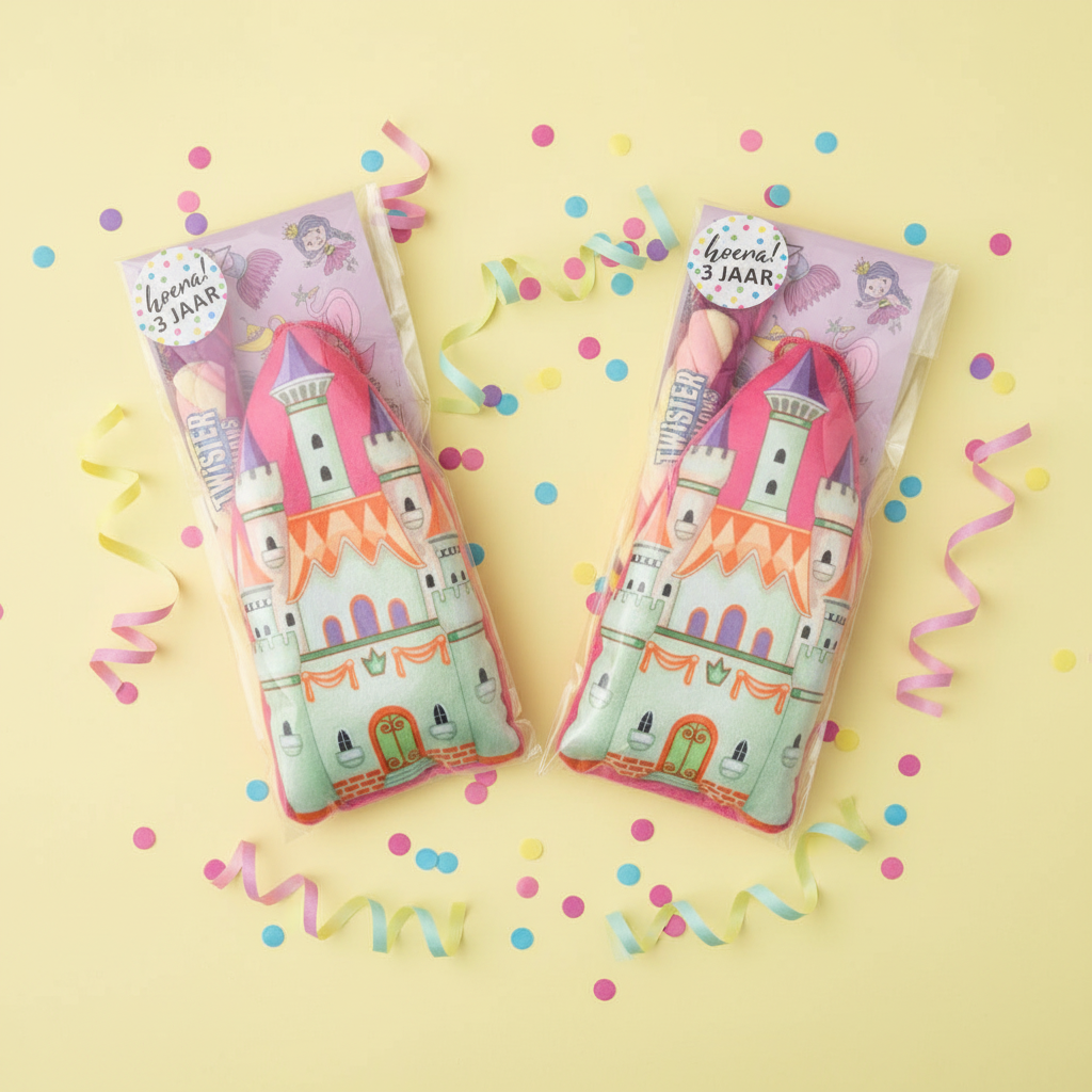 Prinsessen traktatie met kabelspek (met sticker naar keuze)