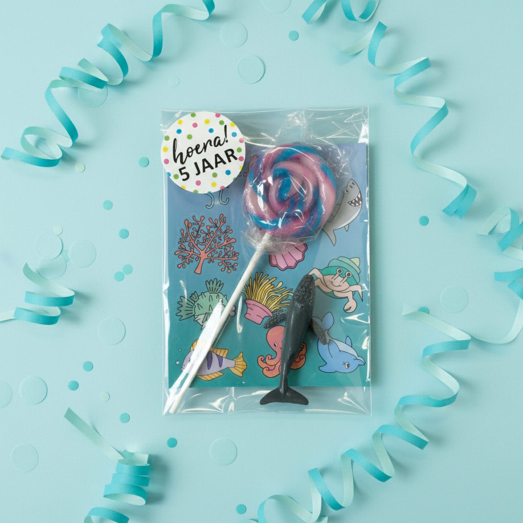 Zeedieren traktatie (met sticker naar keuze)