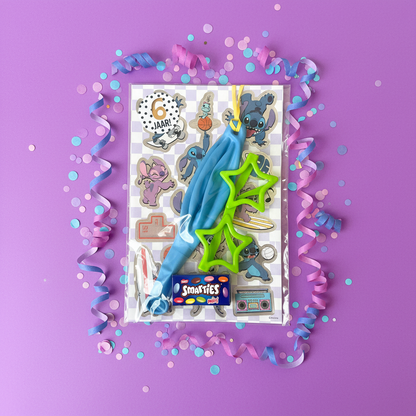 Stitch Party traktatie (met sticker naar keuze)