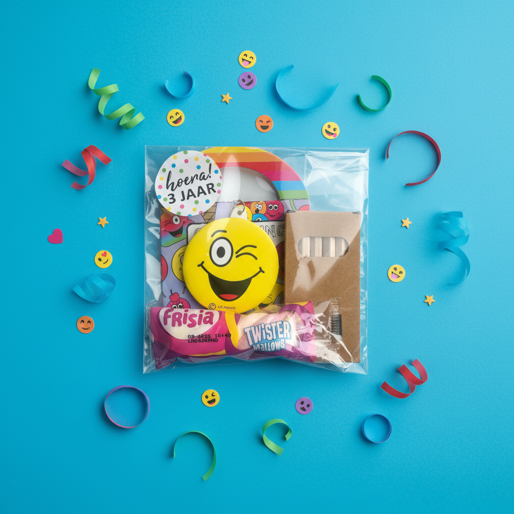 Kleurset Emoji traktatie (met sticker naar keuze)