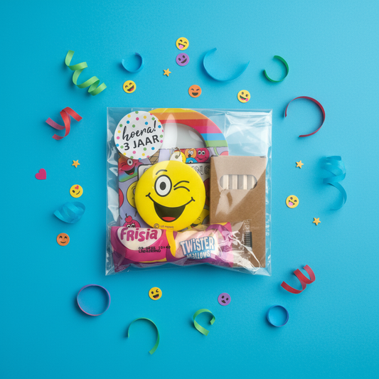 Kleurset Emoji traktatie (met sticker naar keuze)