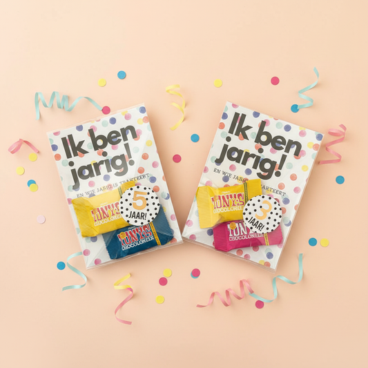 Juf en meester traktatie (met sticker naar keuze)