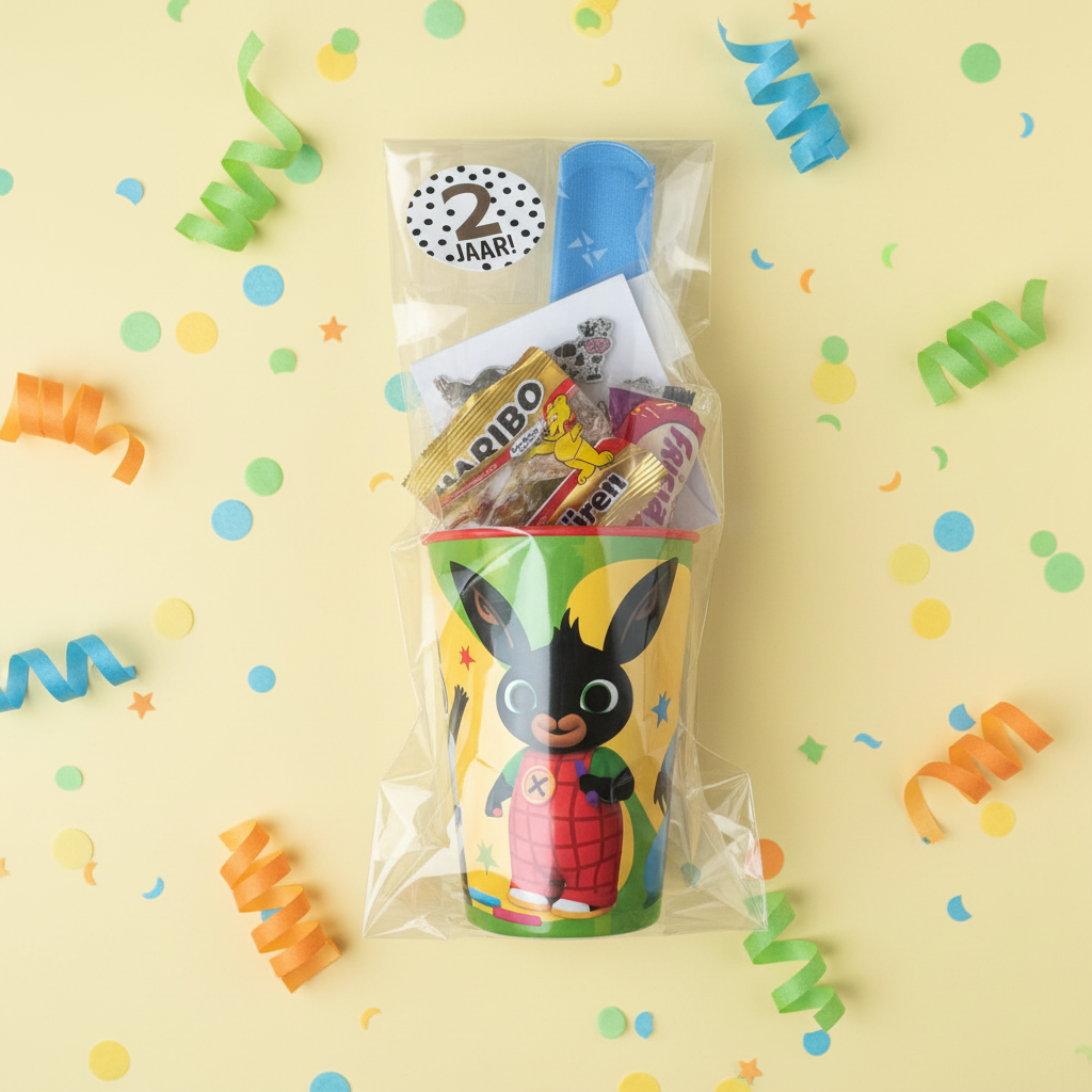 BING traktatie herbruikbare beker (met sticker naar keuze)