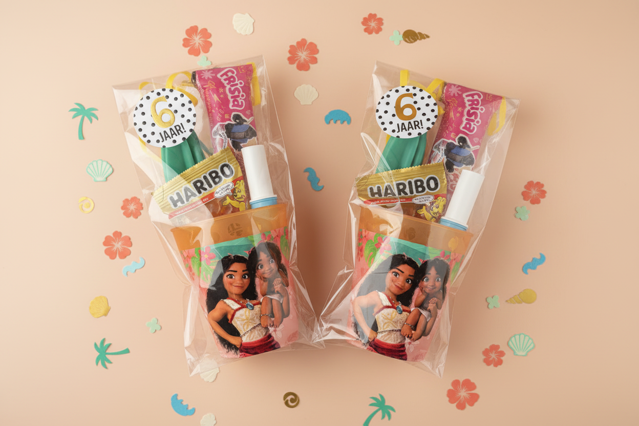 Vaiana traktatie herbruikbare beker (met sticker naar keuze)