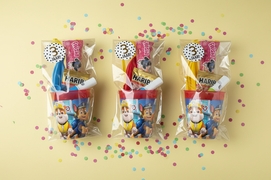 Paw Patrol traktatie herbruikbare beker (met sticker naar keuze)