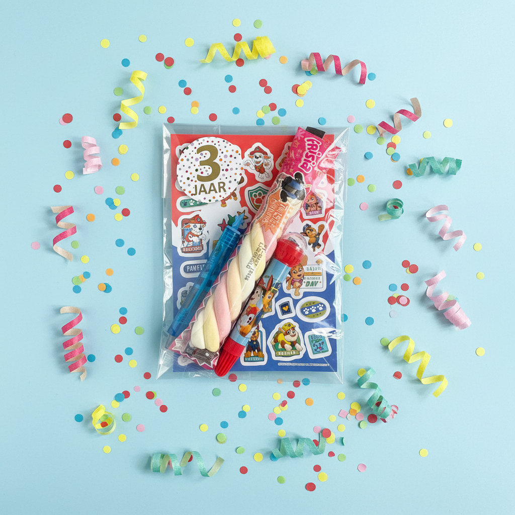 Paw Patrol traktatie met Paw Patrol rolstift (met sticker naar keuze)