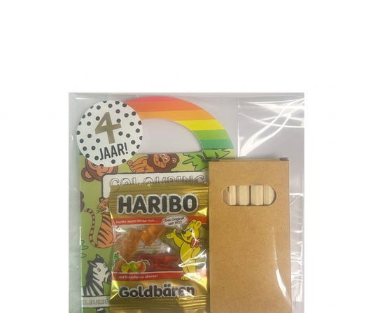 Kleurset Jungle traktatie (met sticker naar keuze)