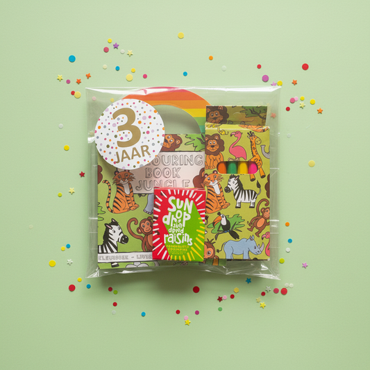 Kleurset Jungle traktatie (met sticker naar keuze)