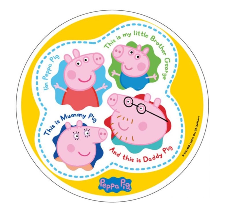 Peppa Pig ouwel taartdecoratie